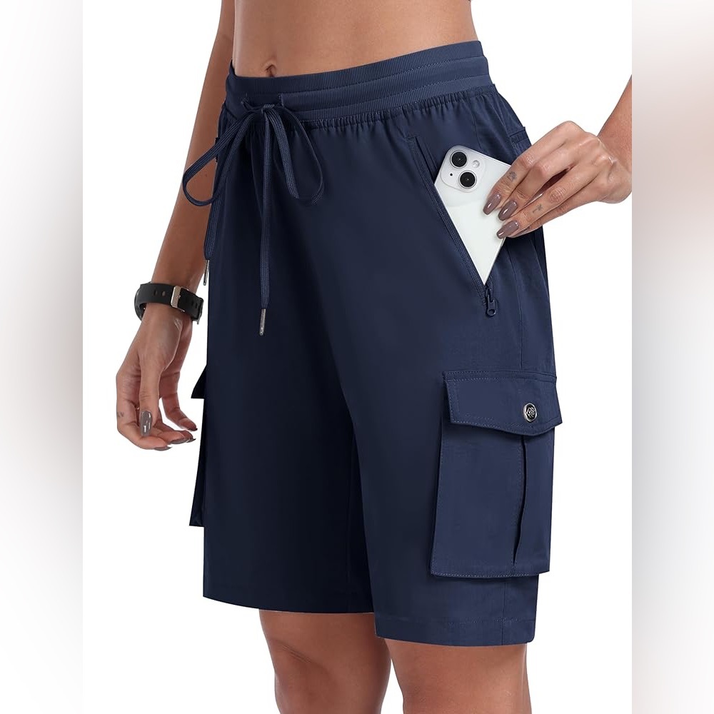 NWOT MoFiz Navy Quick-dry Hiking Cargo Shorts